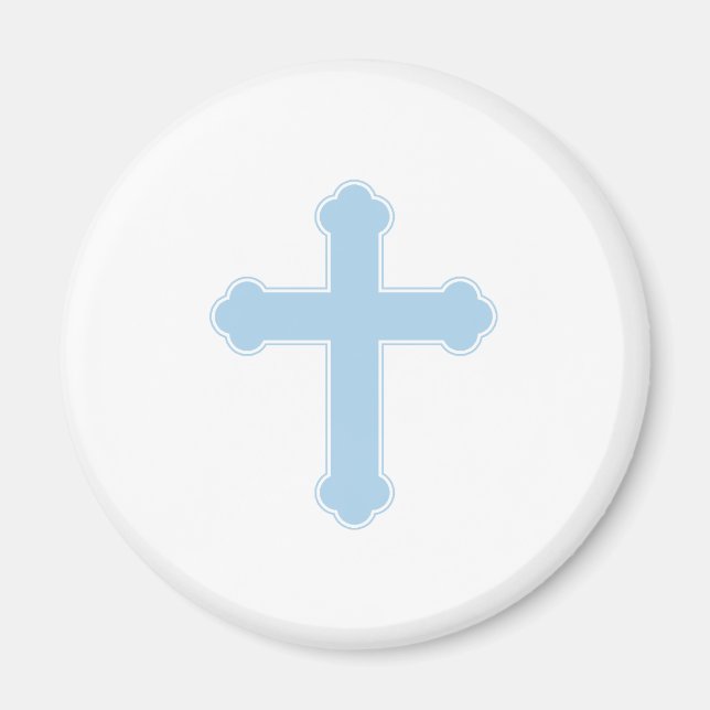 Aimant Croix Bleue Élégante (Devant)
