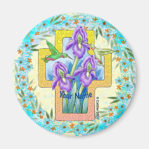 aimant Croix chrétienne Iris