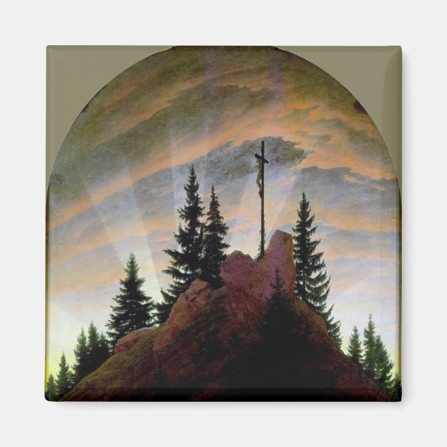 Aimant Croix dans les montagnes, Friedrich (Devant)