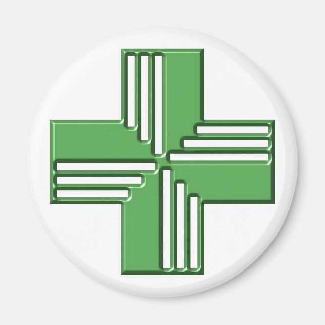 Aimant Croix de la pharmacie (Devant)