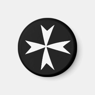 Aimant Croix de Malte blanche et drapeau de Malte /symbol