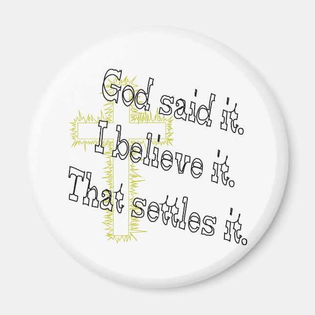 Aimant Croix Dieu dit (Devant)