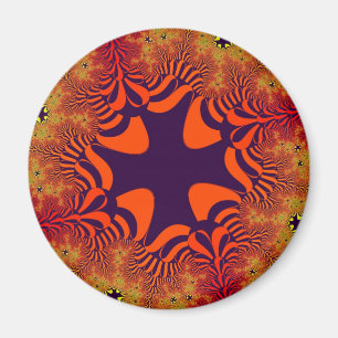 Aimant Croix orange et violet