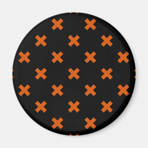 Aimant Croix orange sur le noir
