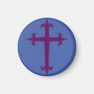 Aimant Croix violette Art dévotionnel pour le Carême et l