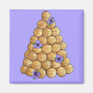 Aimant Croquembouche Choux Bun Cream Puffs Mariage Gâteau