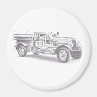 croquis au crayon de vieux camion de pompiers dess