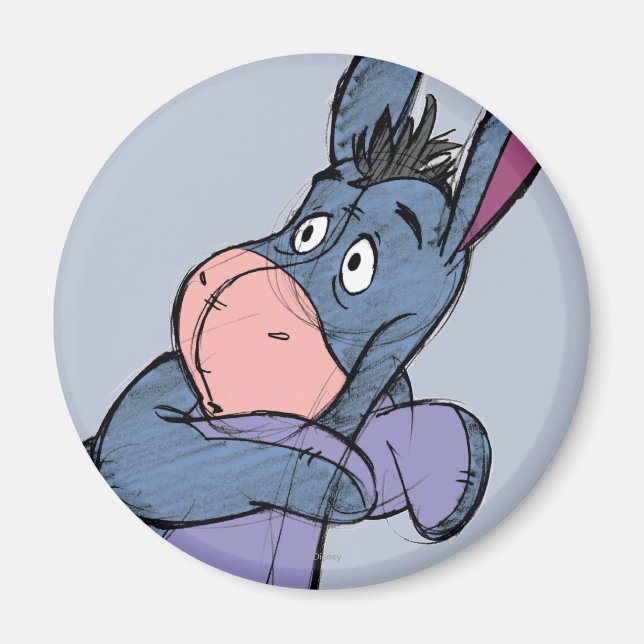 Aimant Croquis Eeyore 2 (Devant)