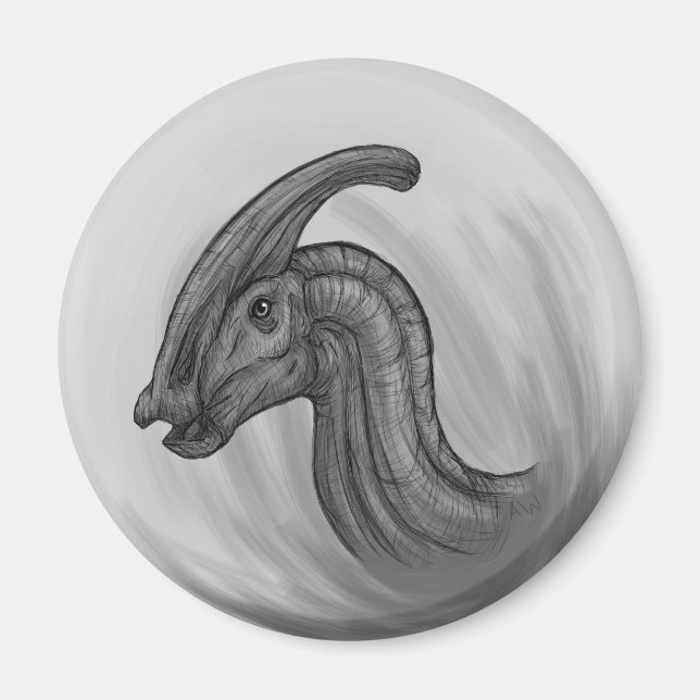 Aimant Croquis Parasaurolophus (Devant)