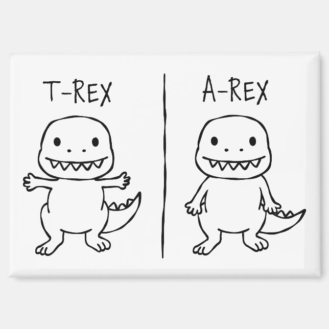 Aimant Croquis T-Rex T-Pose (Recto)