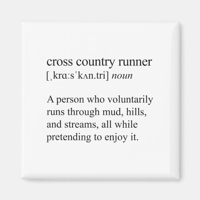 Aimant Cross Country Runner Definition, Xc Running  (Devant)