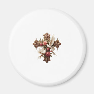 Aimant Cross with Doves – Christian Faith Inspirational D