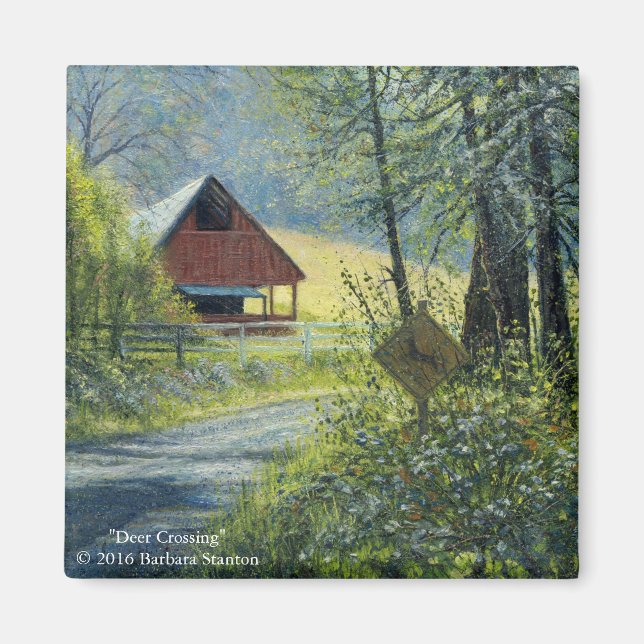 Aimant "Crossing de cerfs" (Devant)