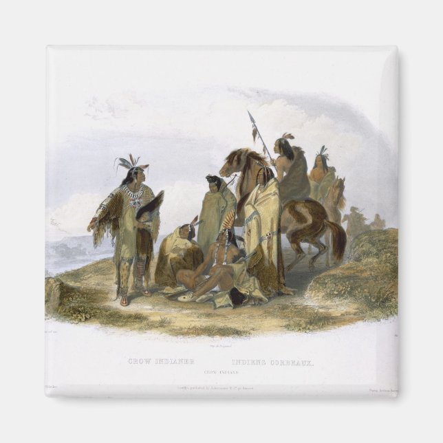 Aimant Crow Indians, plaque 13 du volume 1 de `Travels i (Devant)