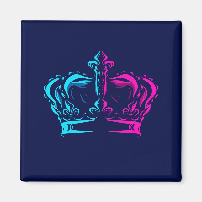 Aimant Crown pop art (Devant)