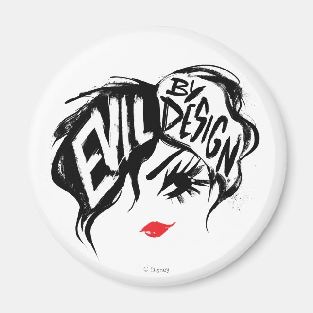 Aimant Cruella | Evil By Design Brush Stroke Peinture (Devant)
