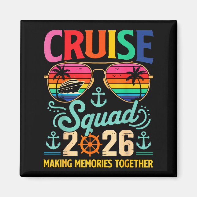 Aimant Cruise Squad 2026 Family Group Matching Summer Vac (Devant)