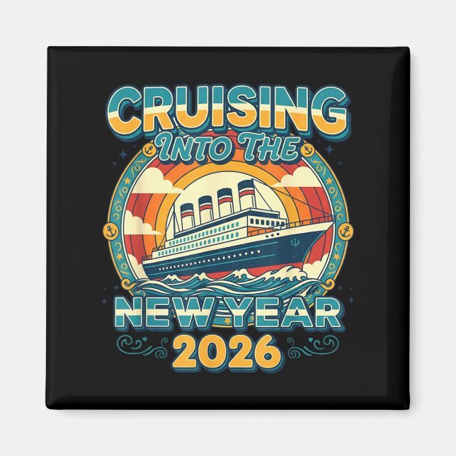 Aimant Cruising Into 2026 New Year Eve Celebration Family (Devant)