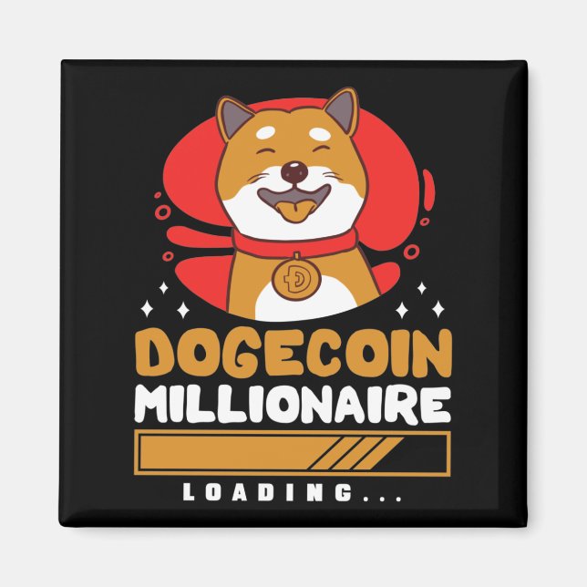 Aimant Crypto DogeCoin Millionaire Chargement (Devant)
