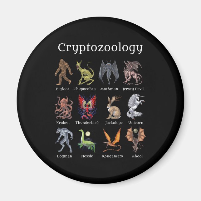 Aimant Cryptozoologie Cryptid Créatures (Devant)
