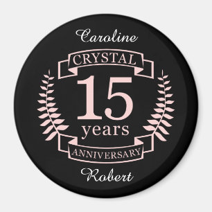 Aimant Crystal mariage anniversaire 15 ans