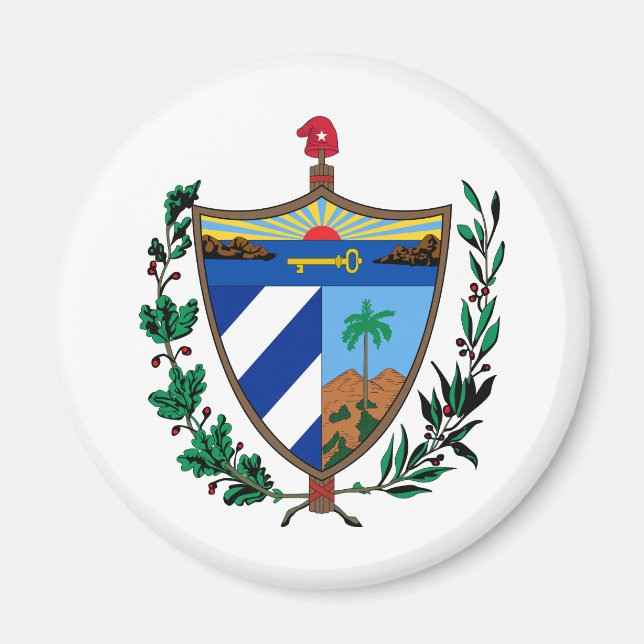 Aimant Cuba Armoiries CU (Devant)