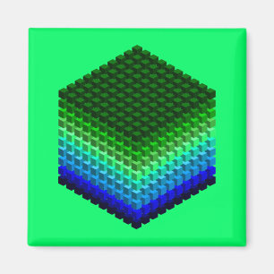 Aimant Cube de Cubes Motif 3D