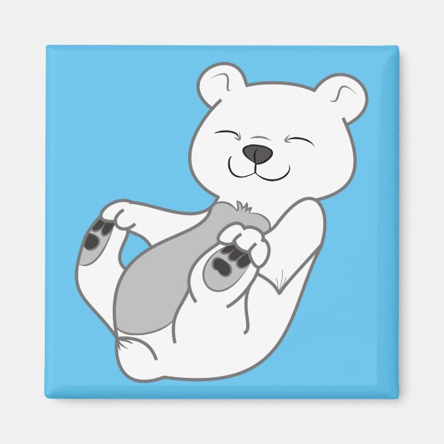 Aimant Cube d'ours polaire (Devant)