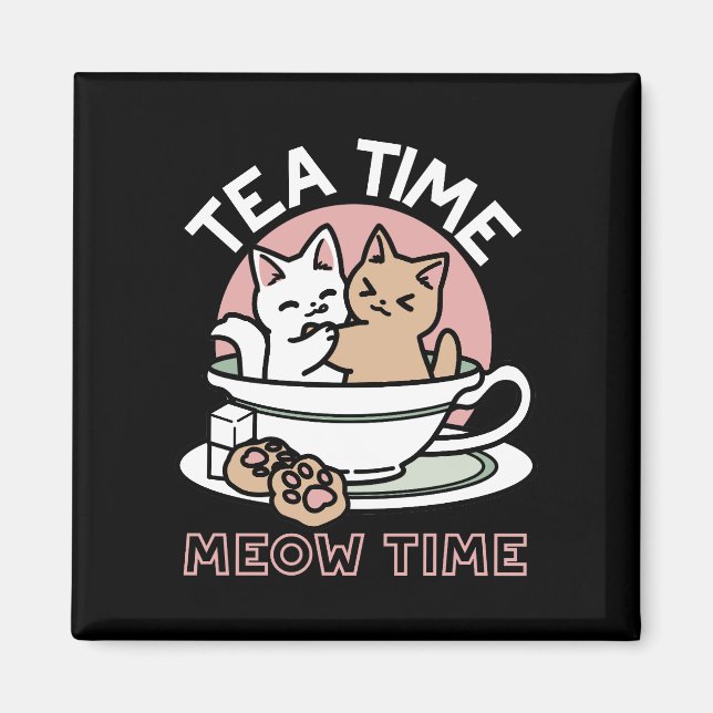 Aimant Cuddin en coupe - Tea Time adorable (Devant)