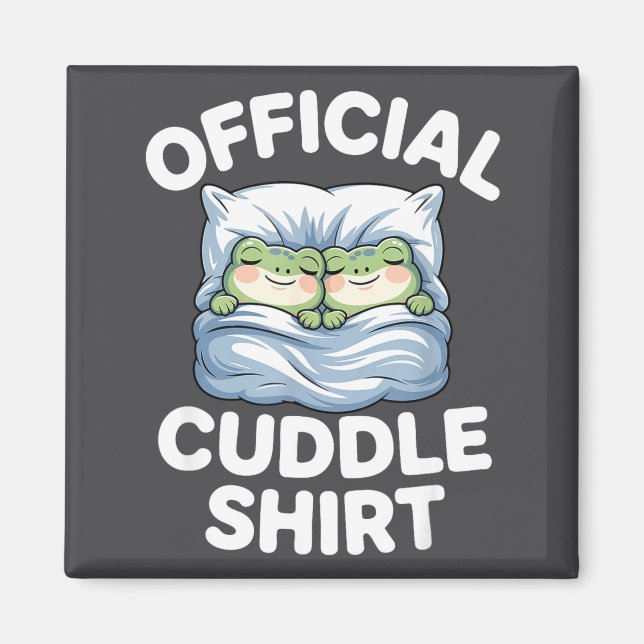 Aimant Cuddle Shirt Funny Cute Frogs Cozy  (Devant)