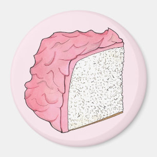 Aimant Cuisine Angle rose Gâteau Slice Cuisine Retro Dess