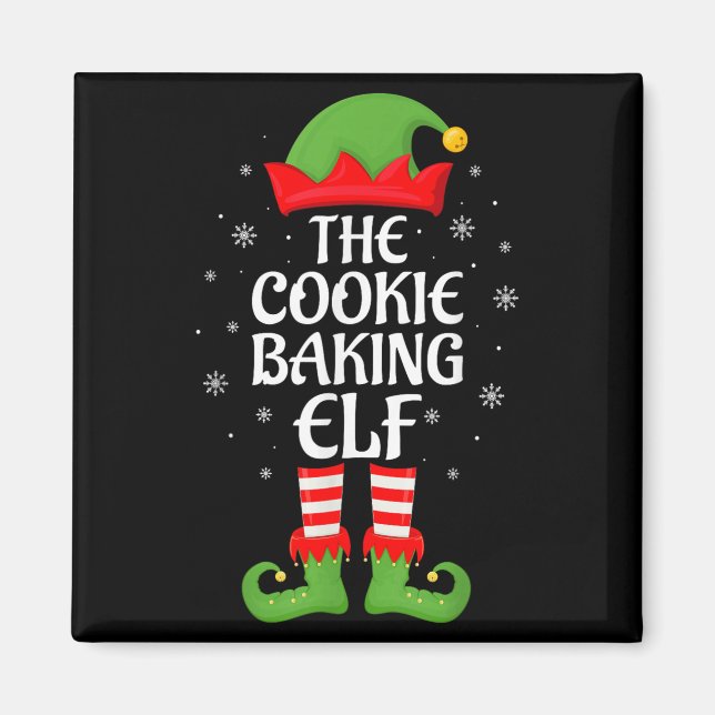 Aimant Cuisine de biscuits Elf Xmas Famille Correspondanc (Devant)