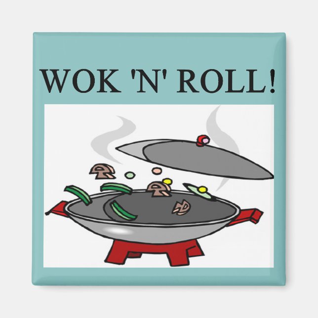 Aimant cuisine de wok chinois (Devant)