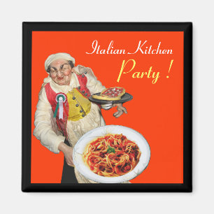 Aimant CUISINE ITALIENNE, orange