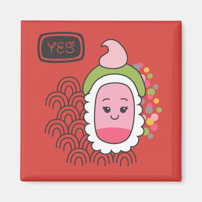 Aimant Cuisine japonaise Sushi (Devant)