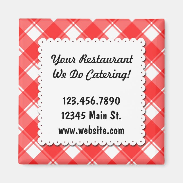 Aimant Cuisine personnalisée Magnat Rouge (Devant)