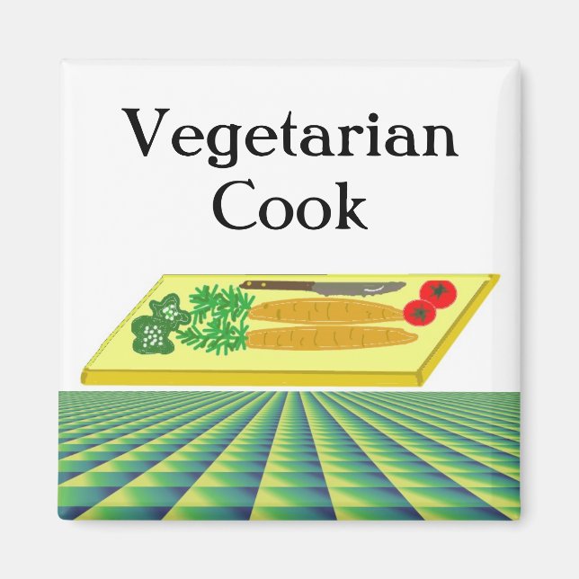 Aimant Cuisinier végétarien (Devant)