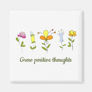 Aimant Cultiver des pensées positives fleurs