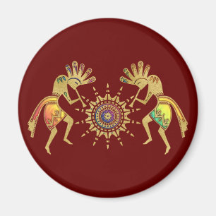 Aimant Culture native américaine - Sun Dancing Kokopelli