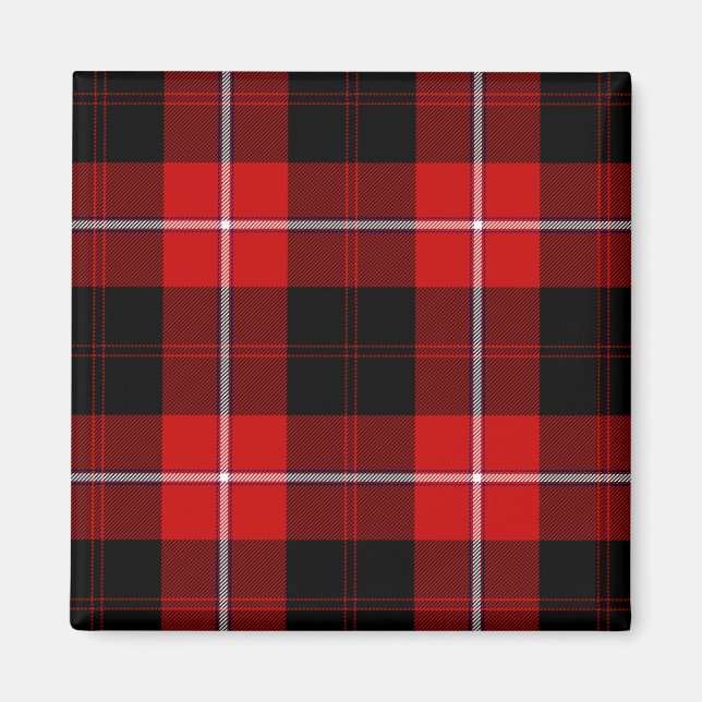 Aimant Cunningham Tartan rouge noir (Devant)