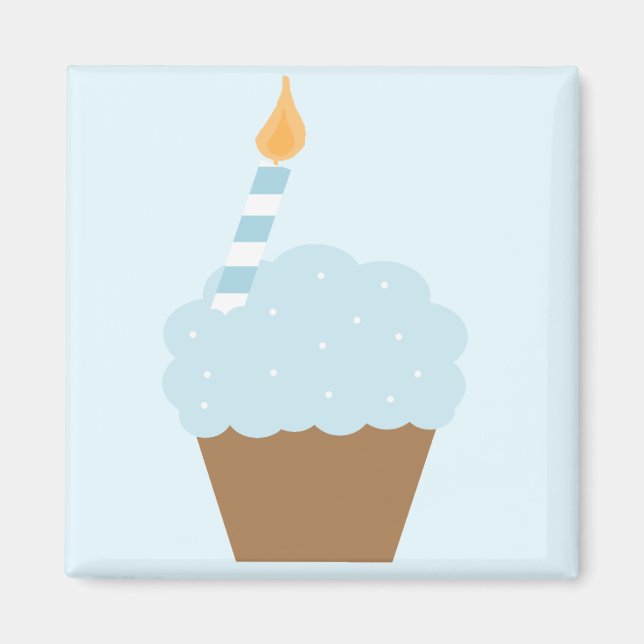 Aimant Cupcake bleu (Devant)