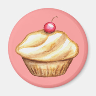 Aimant Cupcake Cerise