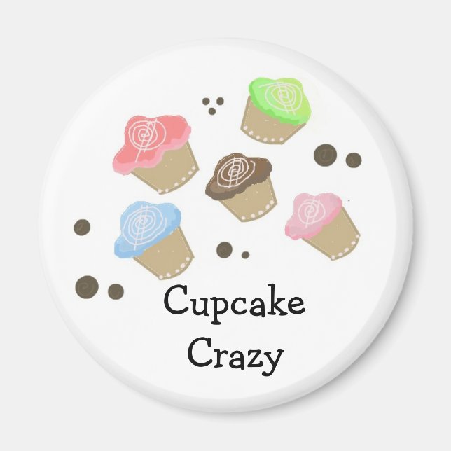 Aimant Cupcake folle (Devant)