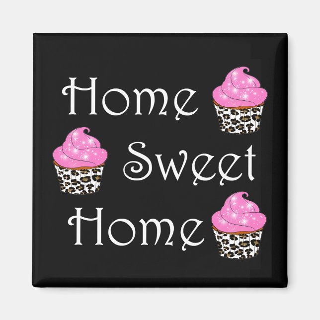Aimant Cupcake "Home Sweet Home" (Devant)