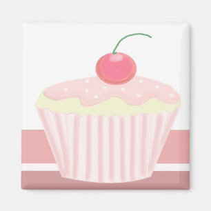 Aimant Cupcake rose doux