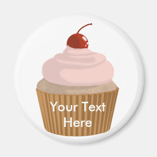 Aimant Cupcake rose et Brown