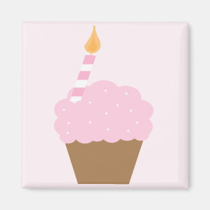 Aimant Cupcake rose pâle