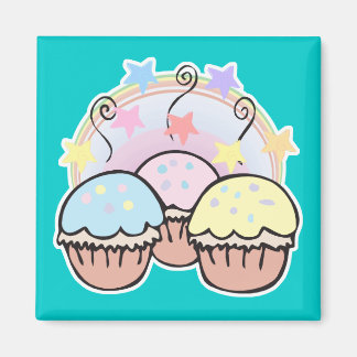 Aimant cupcakes mignons et étoiles