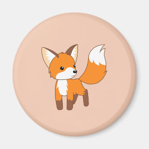 Aimant Curieux Petit Renard