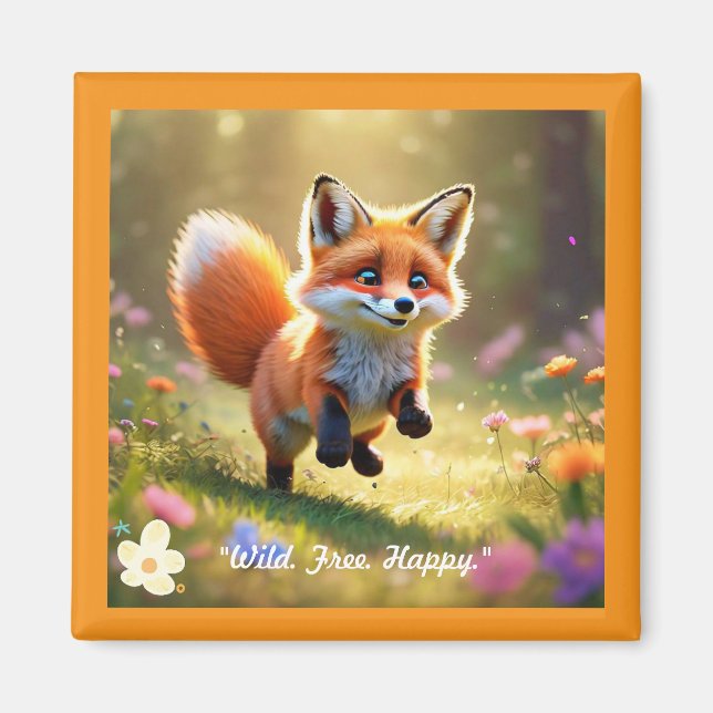 Aimant "Curious Fox Kit" (Devant)